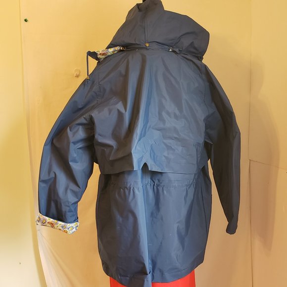 Tote Blue Knee Length Raincoat Medium - Picture 3 of 8